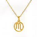 Stainless Steel Twelve Zodiacs Vintage Link Chain Pendant Necklace Real Gold Plated Fashion Non-Fading Anniversary