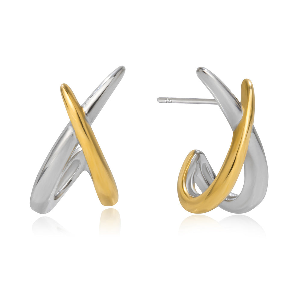 Customizable Women's Stainless Steel Stud Earrings Lightweight 18K Gold and 2-Tone PVD Plated Trendy Fashion Jewelry for Party