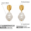 18K Gold Plated Stainless Steel Oval Earrings U Shaped Clip on Earrings for Women Luxury Fashion Jewelry