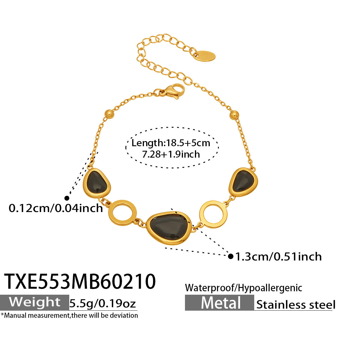 18k Gold Plated Cat Eye Jewelry Set  Waterproof Hypoallergenic Oval Stone  for Women Party Gift