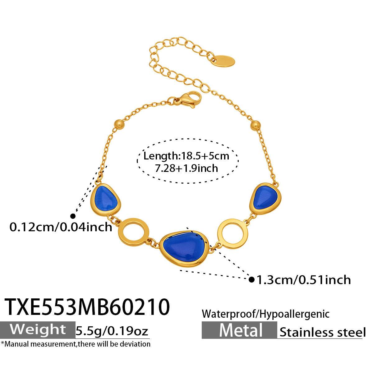 18k Gold Plated Cat Eye Jewelry Set  Waterproof Hypoallergenic Oval Stone  for Women Party Gift