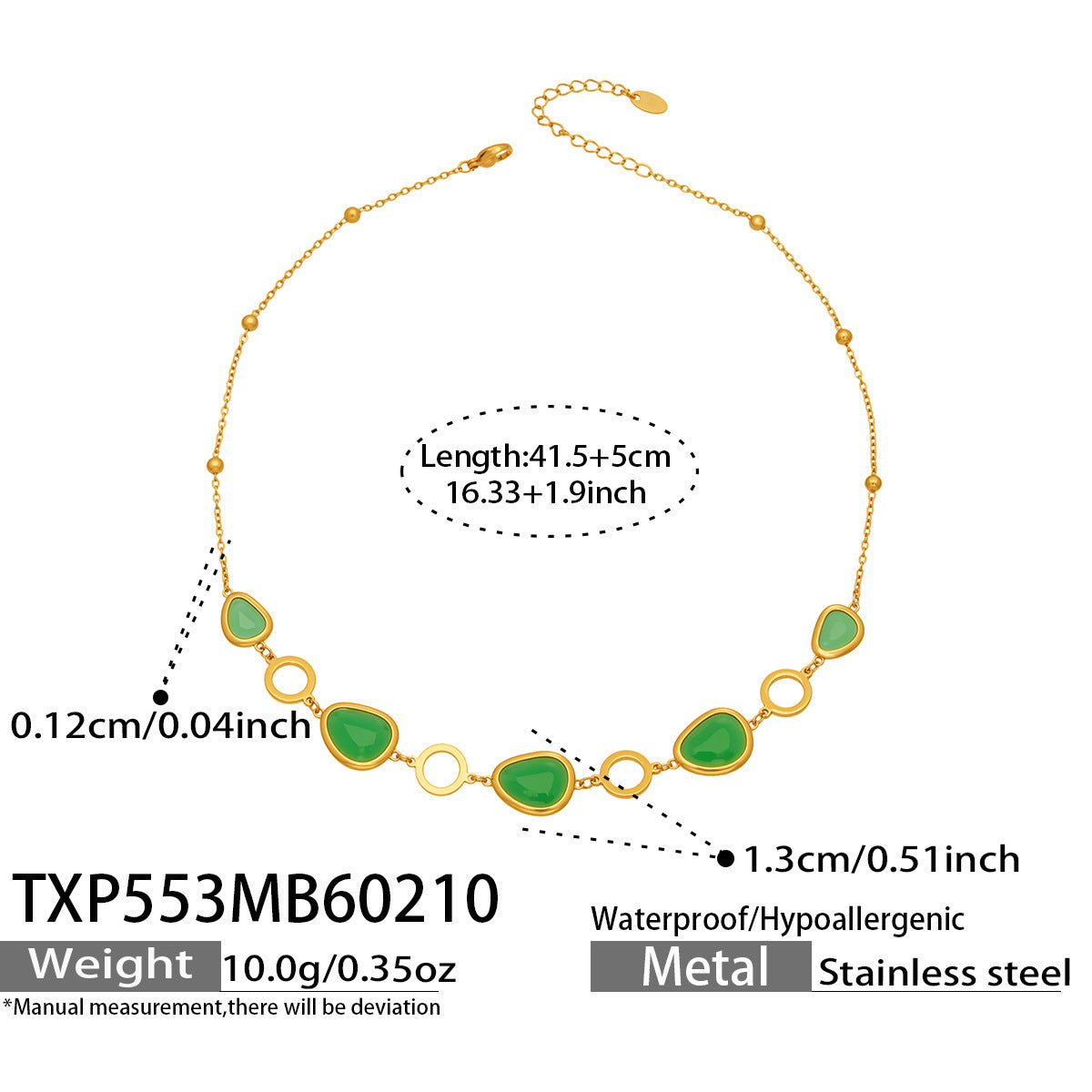 18k Gold Plated Cat Eye Jewelry Set  Waterproof Hypoallergenic Oval Stone  for Women Party Gift