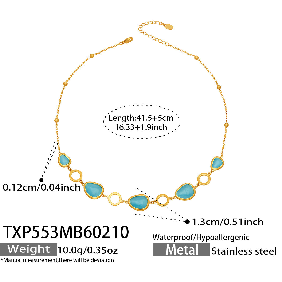 18k Gold Plated Cat Eye Jewelry Set  Waterproof Hypoallergenic Oval Stone  for Women Party Gift