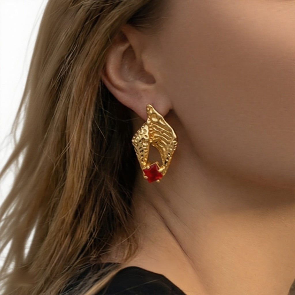 Fashion Designer Conch Stainless Steel  Earrings 18K Gold Plated  5A CZ Elegant Light Luxury Jewelry for Daily Wear
