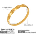 2026 Hot Sale 18K Gold Stainless Steel Bangle Minimalist Circle Bracelet for Women
