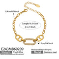 Luxury Star Beaded Bracelet Stainless Steel 18K Gold Plated Sparkling Round Zirconia Charm Fashion Jewelry for Women Party Gift