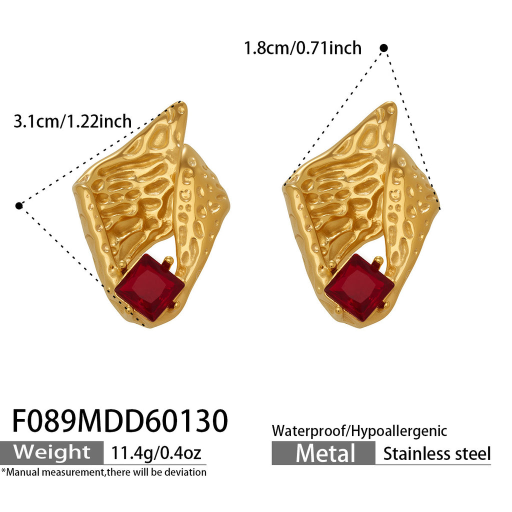 Fashion Designer Conch Stainless Steel  Earrings 18K Gold Plated  5A CZ Elegant Light Luxury Jewelry for Daily Wear