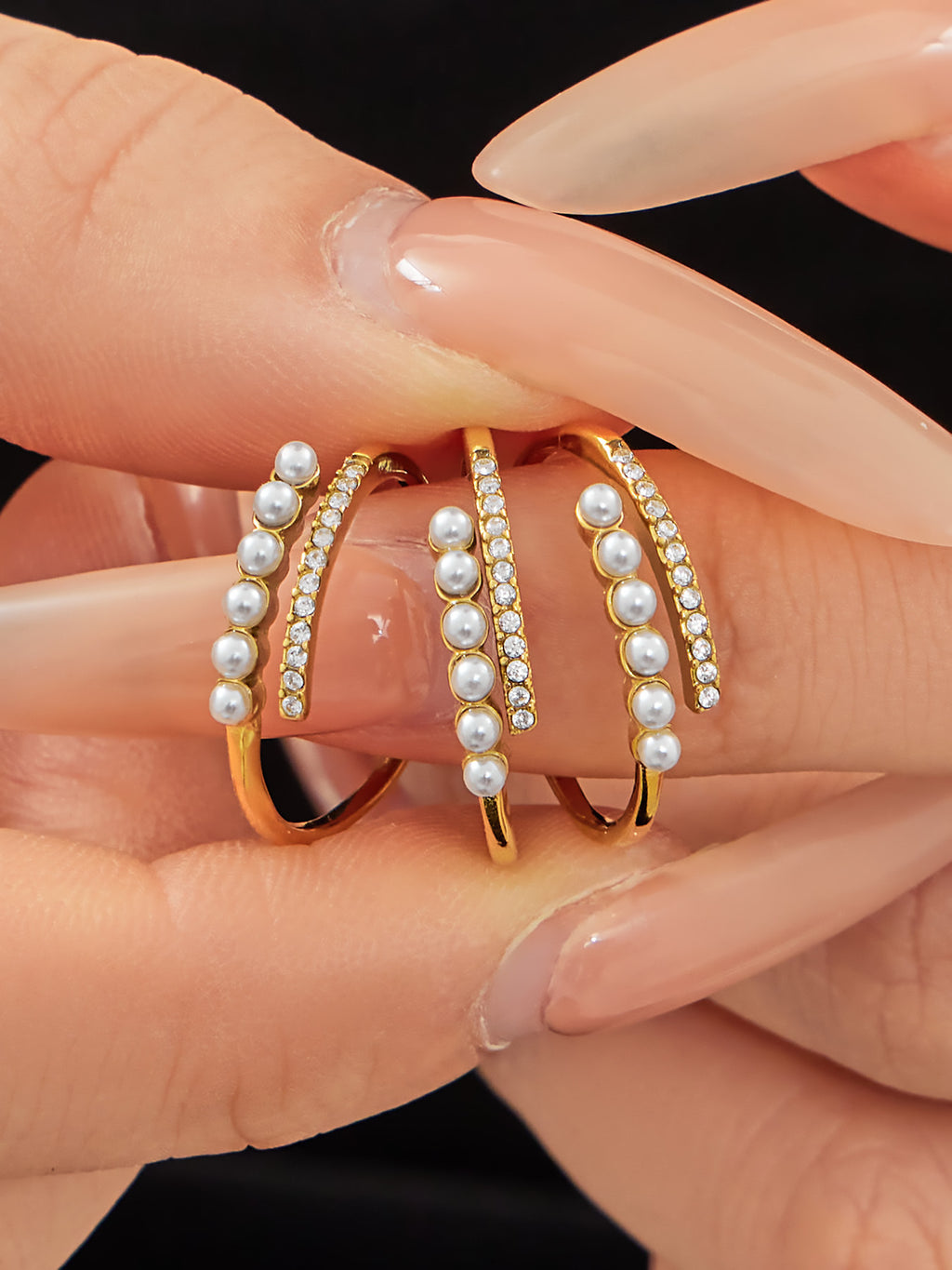 2026 New Design 18K Gold Stainless Steel Ring CZ Zircon Gold Ring Wholesale Waterproof Jewelry Bulk Stock