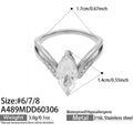 2026 New Design 18K Gold Stainless Steel Ring CZ Zircon Gold Ring Wholesale Waterproof Jewelry Bulk Stock
