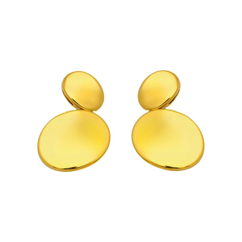 2026 Fashion Jewelry Stainless Steel 18K Gold  Earrings  Minimalist Double Circles Hypoallergenic Studs for Party Daily Wear