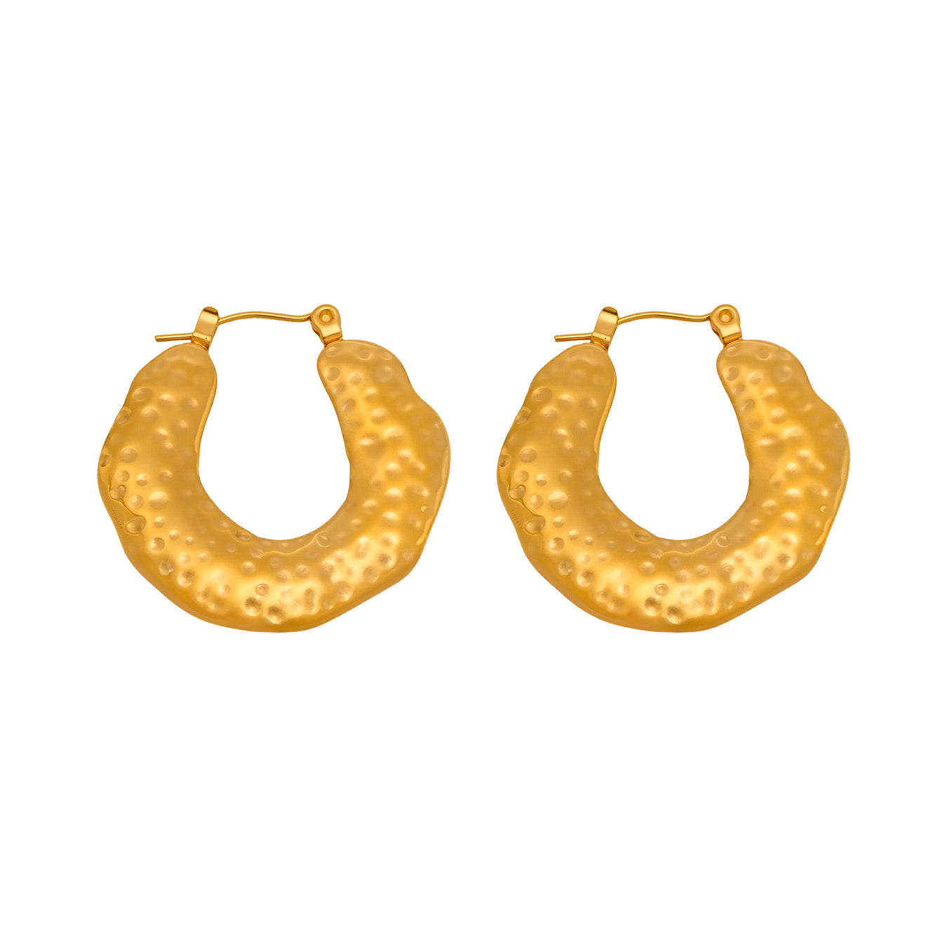 Fashion Geometric Pattern  Earrings Made of Stainless Steel Plated with 18K Real Gold Do Not Fade