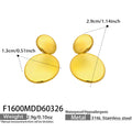 2026 Fashion Jewelry Stainless Steel 18K Gold  Earrings  Minimalist Double Circles Hypoallergenic Studs for Party Daily Wear