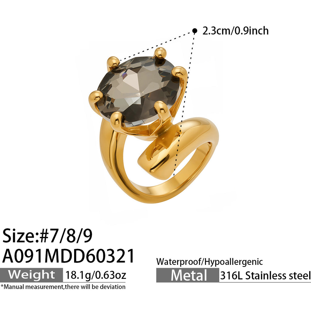Factory  Stainless Steel Rose Gold Geometric Rings  Minimalist Stackable Jewelry for Women OEM ODM