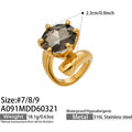 Factory  Stainless Steel Rose Gold Geometric Rings  Minimalist Stackable Jewelry for Women OEM ODM