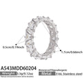 Minimalist Fashion Jewelry Unique Triangle Geometric CZ Ring Hypoallergenic Stainless Steel Band