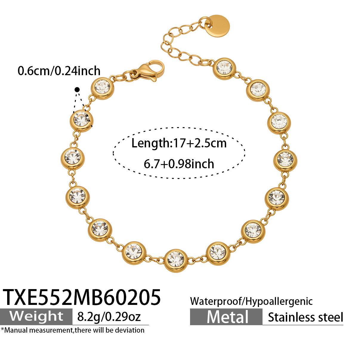 Fashion Luxury Splicing Stainless Steel Unisex Business Gift Bracelet Necklace Exquisite Fashion Elegant Color Tassel Set