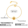 Mystery Stainless Steel Three Dimensional Five Leaf Clover Zircon Pendant Necklace 18k Gold Plated Bamboo Chain European