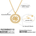 2026 Classic Gold 5 Leaf Clover Locket Necklace  Durable 18K Gold Plated Stainless Steel | Women's Elegant Everyday Luck Jewelry