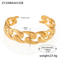 Latest Factory Direct Supply Couple Bangles  18 k Gold Plated Classic Glossy Water Drop Braided Bangles Stainless Steel