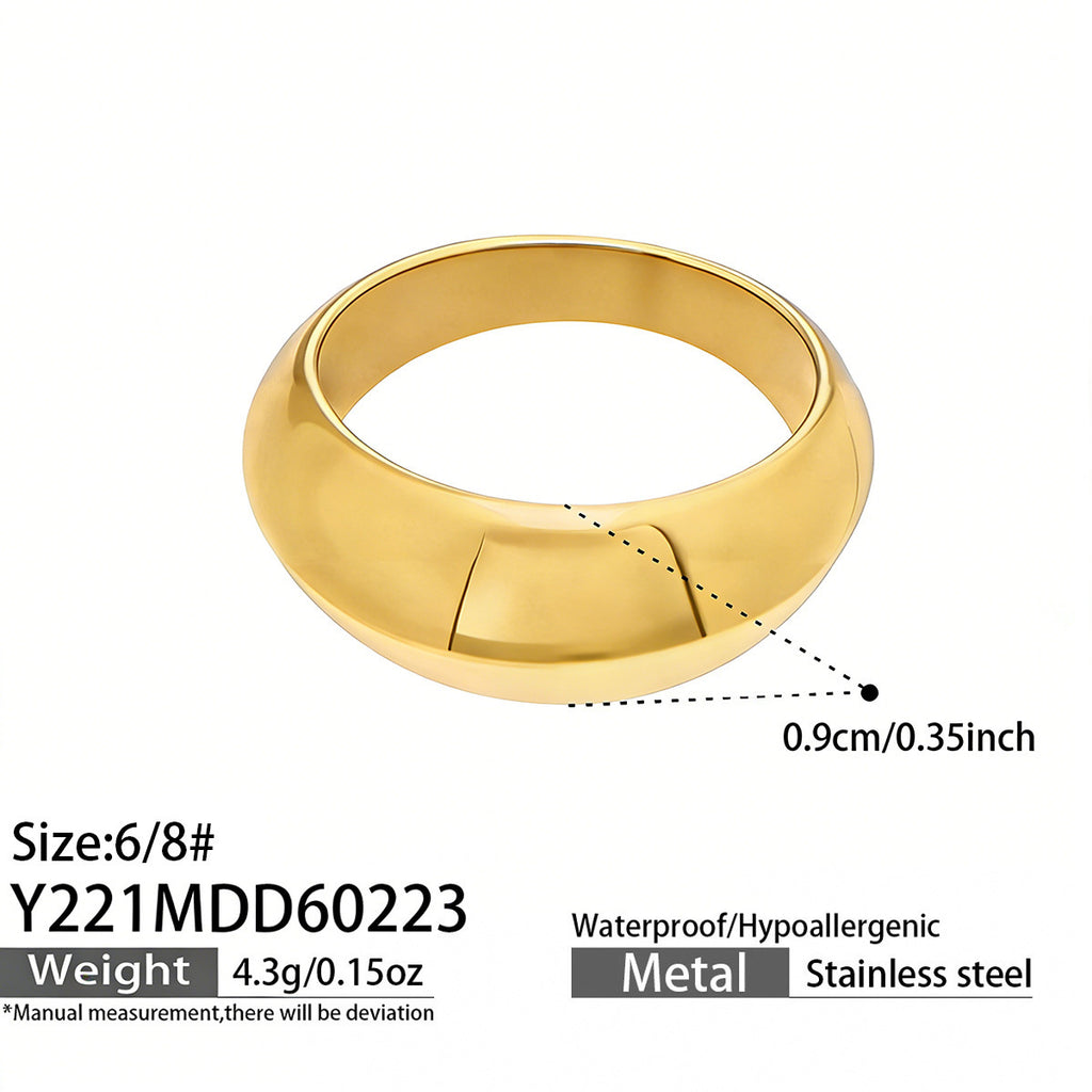 Factory Stainless Steel Rose Gold Geometric Rings Set | Minimalist Stackable Jewelry for Women OEM ODM Support