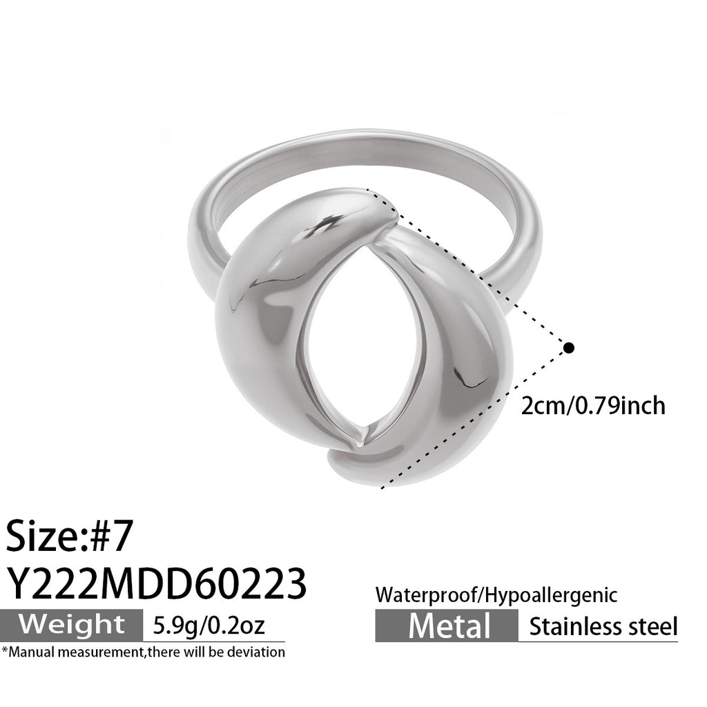 Factory Stainless Steel Rose Gold Geometric Rings Set | Minimalist Stackable Jewelry for Women OEM ODM Support