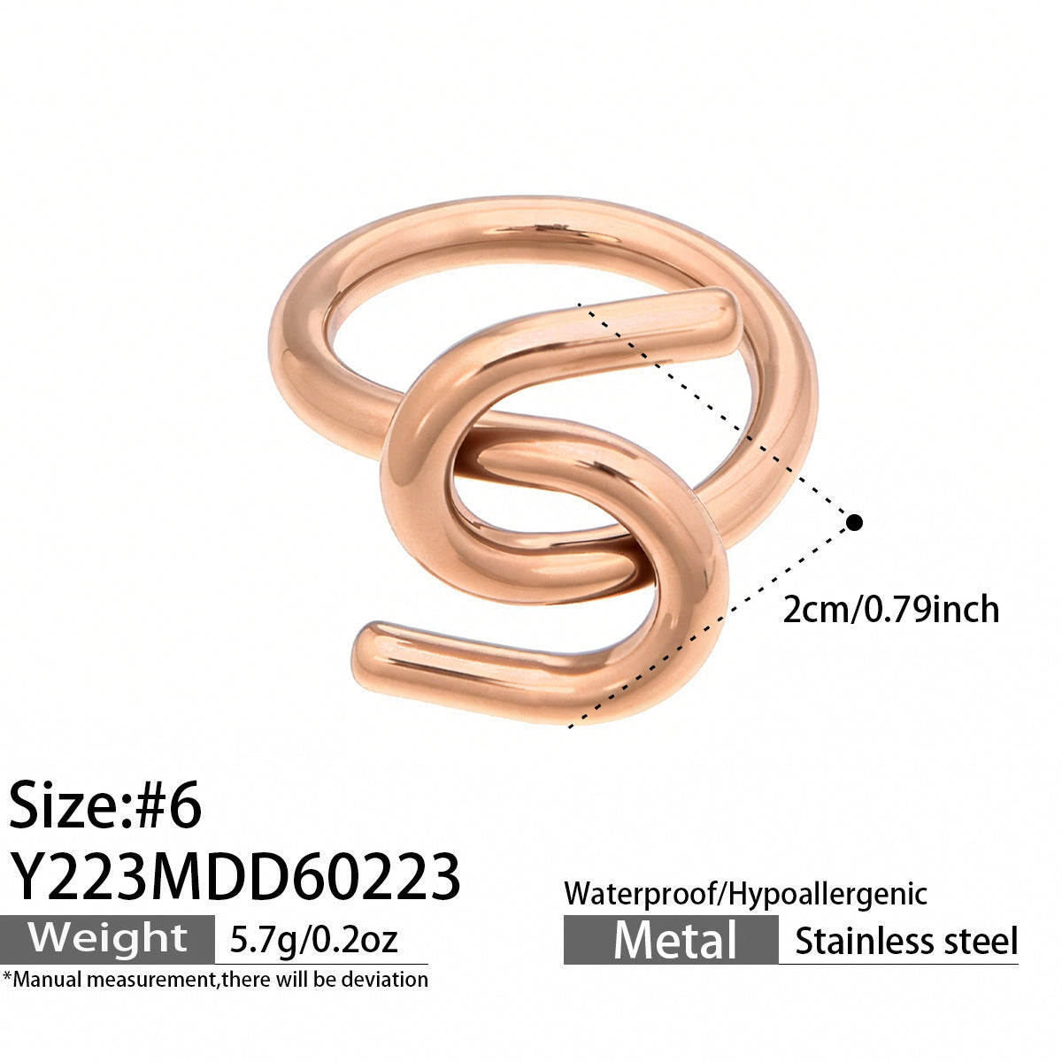 Factory Stainless Steel Rose Gold Geometric Rings Set | Minimalist Stackable Jewelry for Women OEM ODM Support