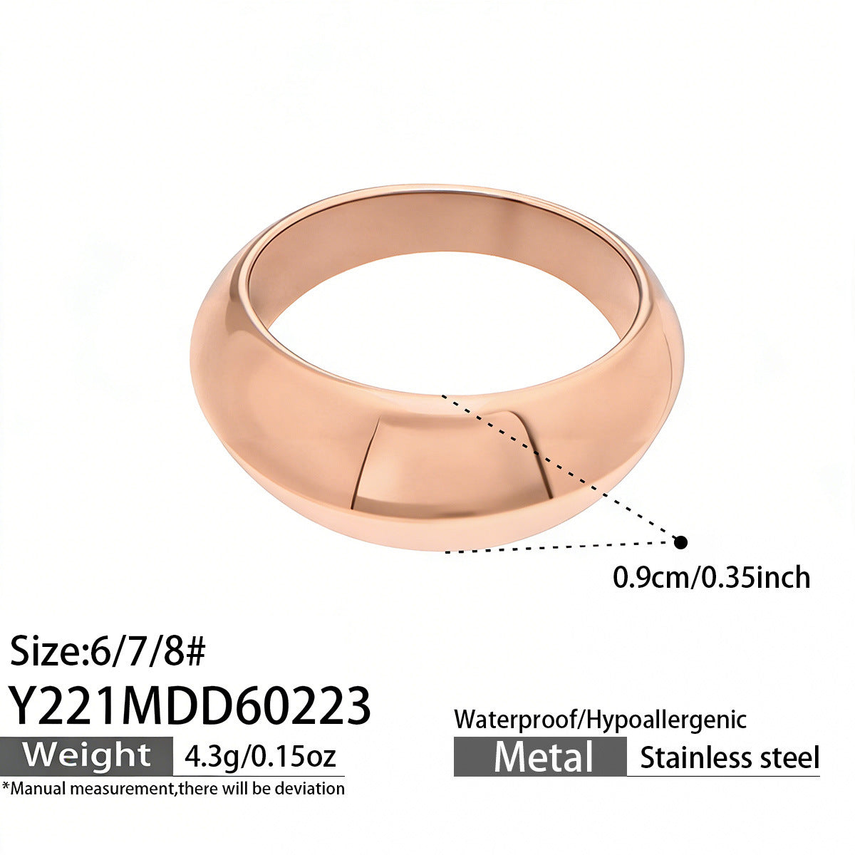 Factory Stainless Steel Rose Gold Geometric Rings Set | Minimalist Stackable Jewelry for Women OEM ODM Support