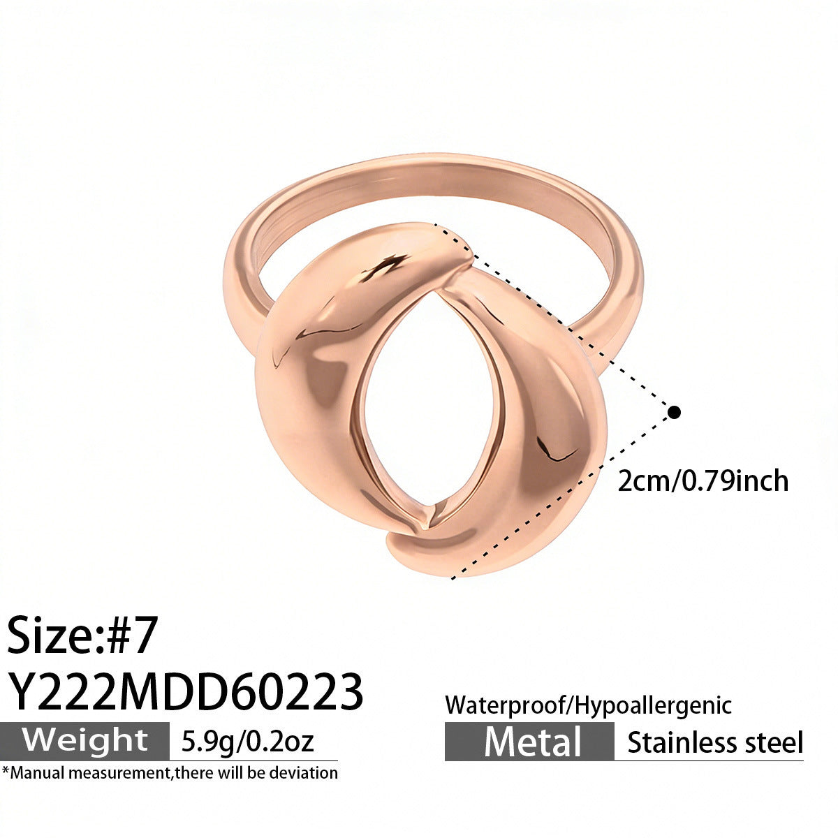 Factory Stainless Steel Rose Gold Geometric Rings Set | Minimalist Stackable Jewelry for Women OEM ODM Support