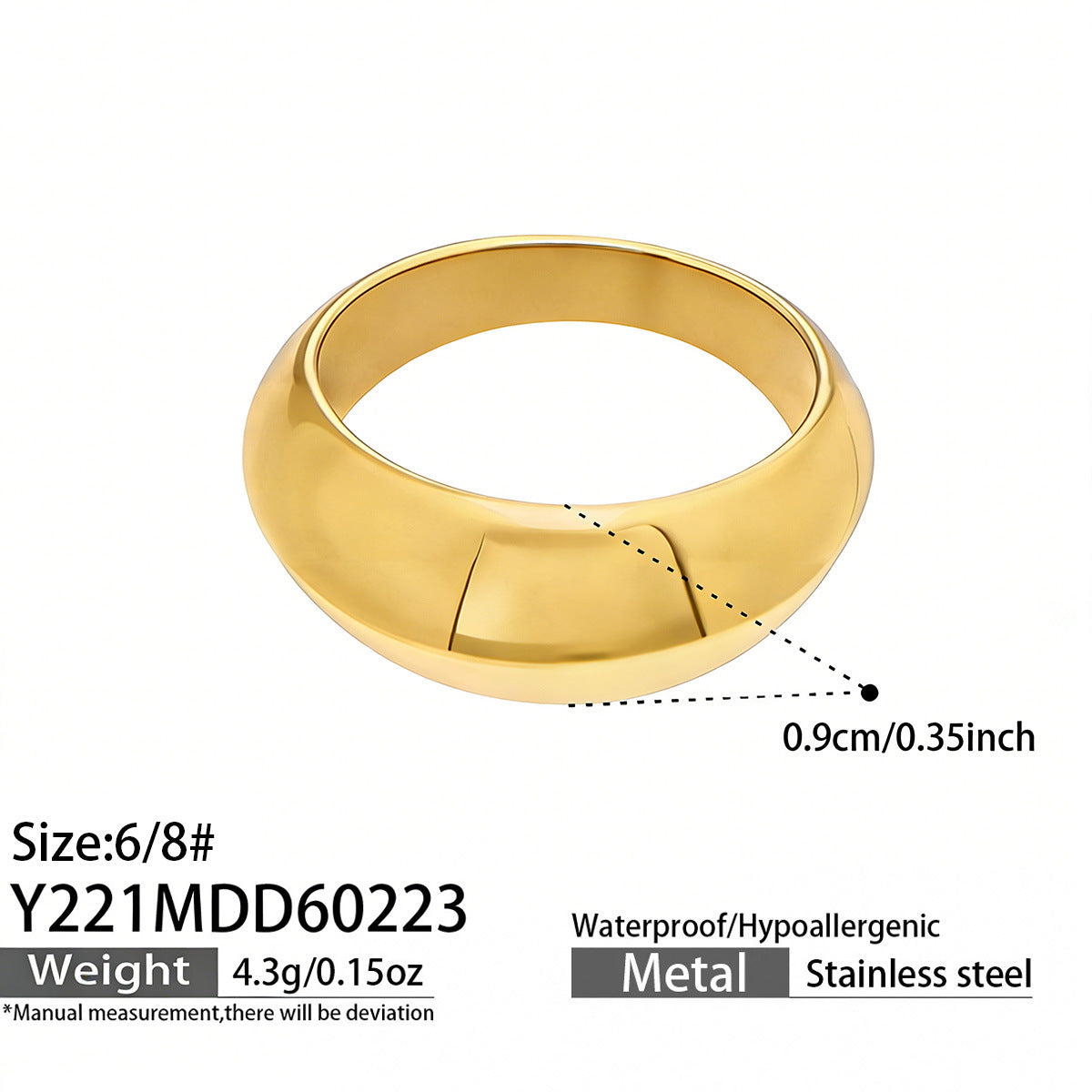 Factory Stainless Steel Rose Gold Geometric Rings Set | Minimalist Stackable Jewelry for Women OEM ODM Support