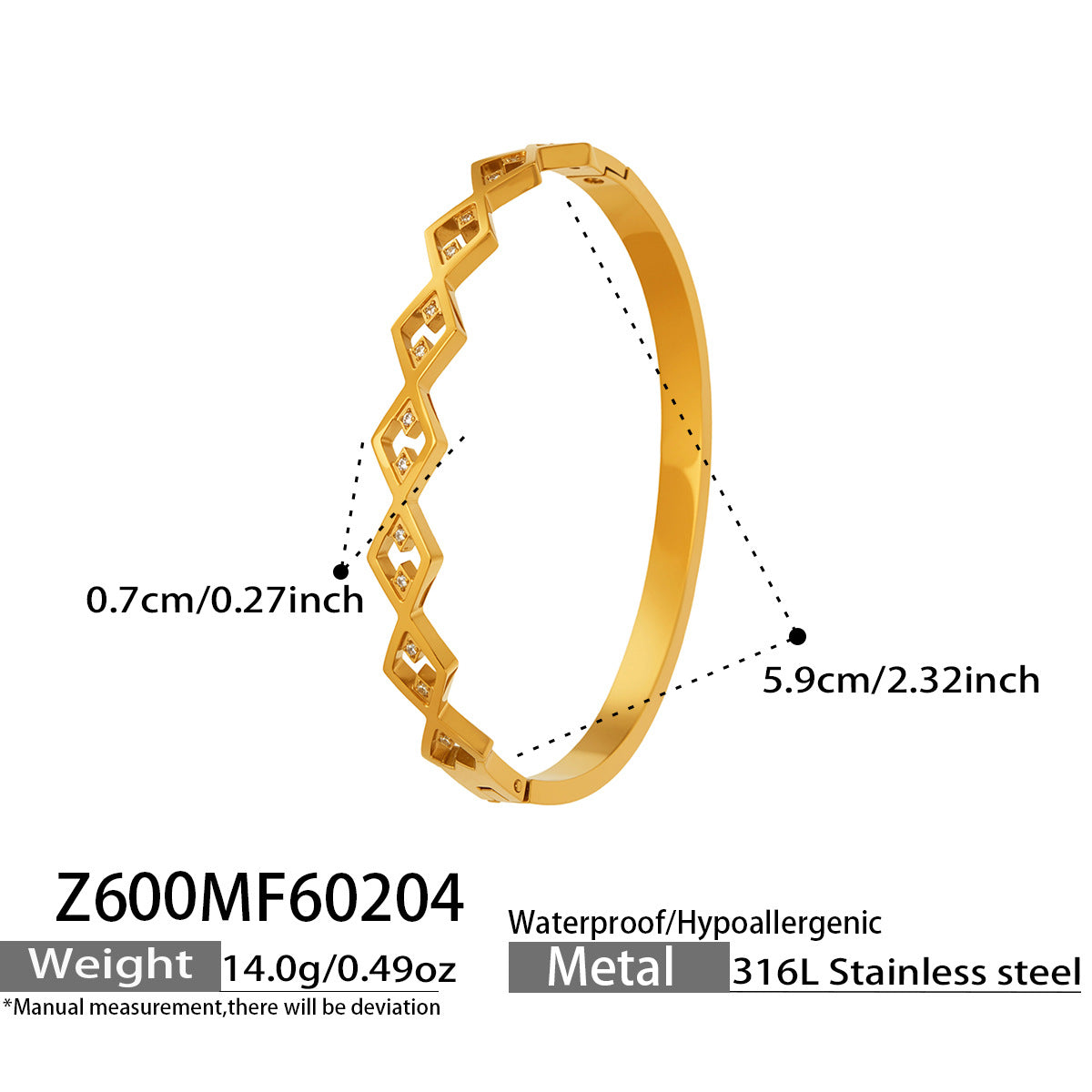 Fashion Modern Geometric Enamel Bangle  Durable Stainless Steel Chic  Stackable Bangle for Everyday Wear