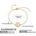 Classic Slide Knot Rope Bracelet with Natural White Mother of Pearl Moon Pendant, Stainless Steel Hypoallergenic Jewelry