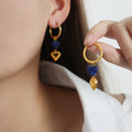 2026 New Wholesale 18k Gold Plated Heart Pendant Earrings Stainless Steel  Fashion Women Gift Box Packaging