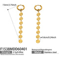 Class 18K Gold Plated Stainless Steel Tassel Earrings for Women Long Chain