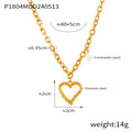 Simple Sweet Wind Personality Jewelry Hollow Design love Rose Pendant Stainless Steel Necklace Valentine's Day