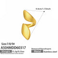 Custom LOGO 18K Gold Plated Stainless Steel Ring for Women  Fashion Heavy Weight Statement