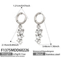 Fashion Luxury Stainless Steel 5A Cubic Zirconia Earrings for Women Designer Trendy Hypoallergenic Jewelry Accessories Wholesale
