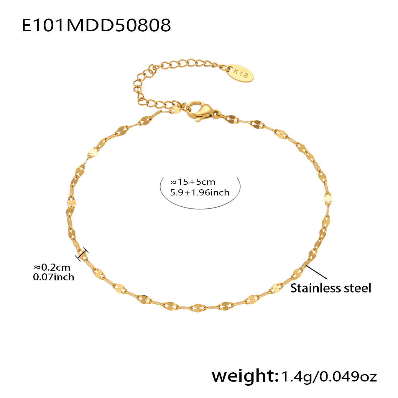 2026 New Light Luxury Stainless Steel Butterfly Bracelet for Women  Gold Plated Eternity  Link 8 Chain