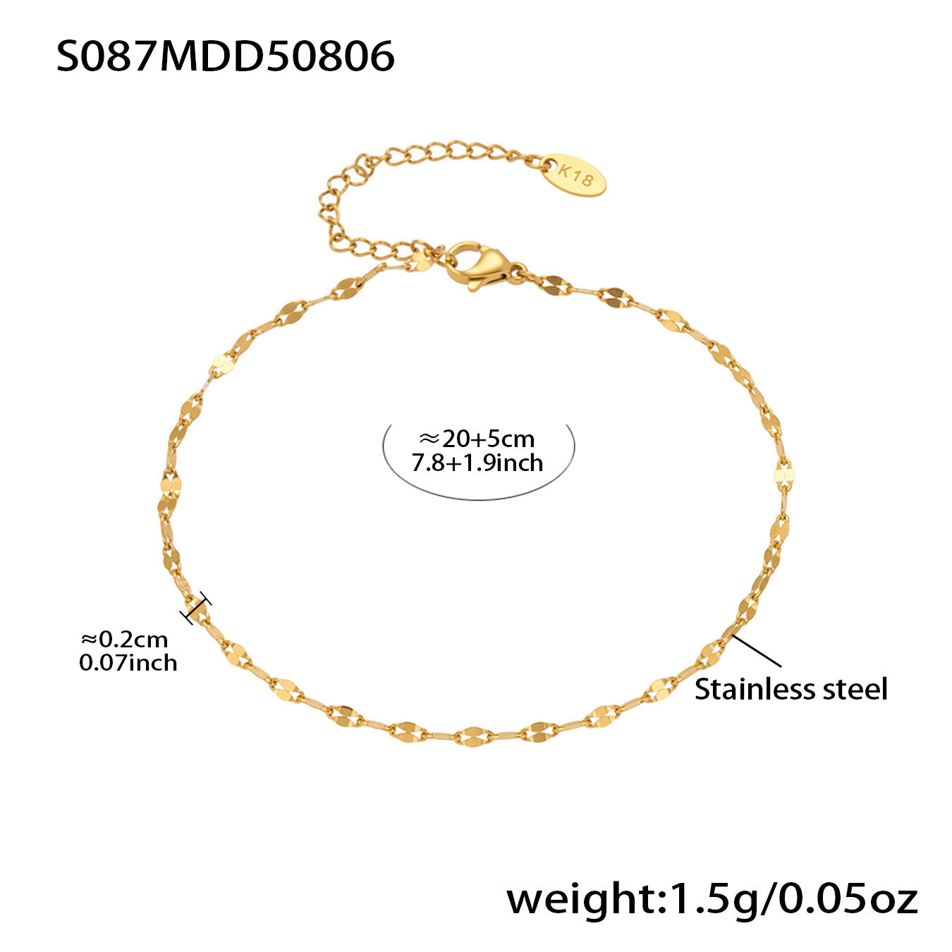 2026 New Light Luxury Stainless Steel Butterfly Bracelet for Women  Gold Plated Eternity  Link 8 Chain