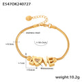 Hot Gold Letter LOV Bracelet Lovdiamond-encrusted Stainless Steel Plated 18K Gold Temperament Hand Jewelry Send My Girlfriend