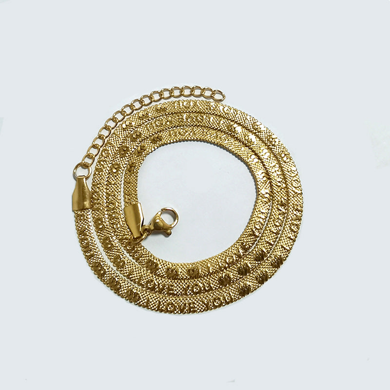 Hot Fashion Unisex Snake Chain Women Necklace Choker Stainless Steel Herringbone Gold Color Chain Necklace for Women Jewelry