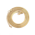 Hot Fashion Unisex Snake Chain Women Necklace Choker Stainless Steel Herringbone Gold Color Chain Necklace for Women Jewelry