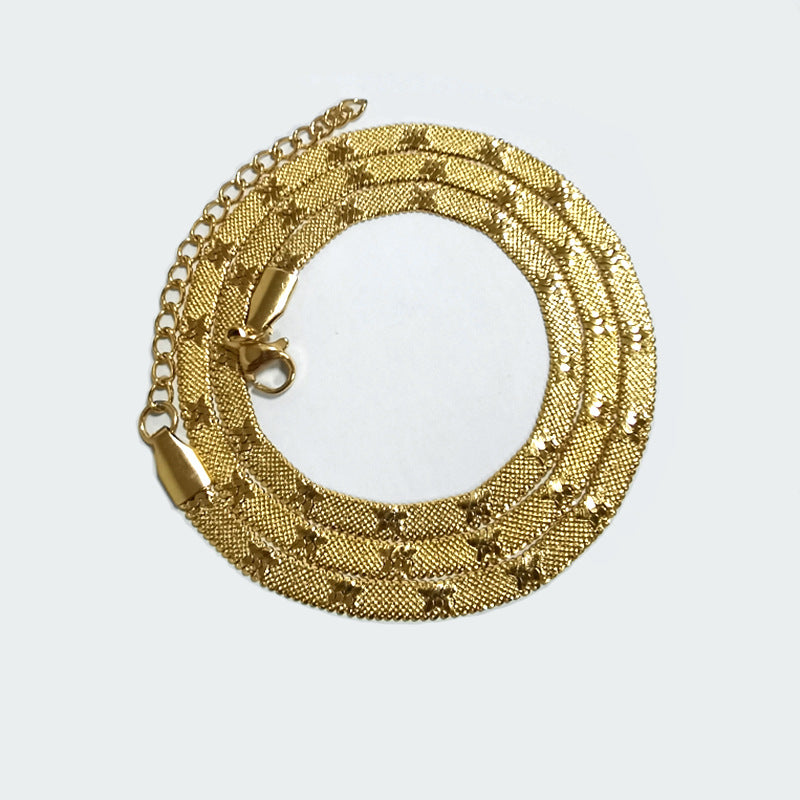 Hot Fashion Unisex Snake Chain Women Necklace Choker Stainless Steel Herringbone Gold Color Chain Necklace for Women Jewelry