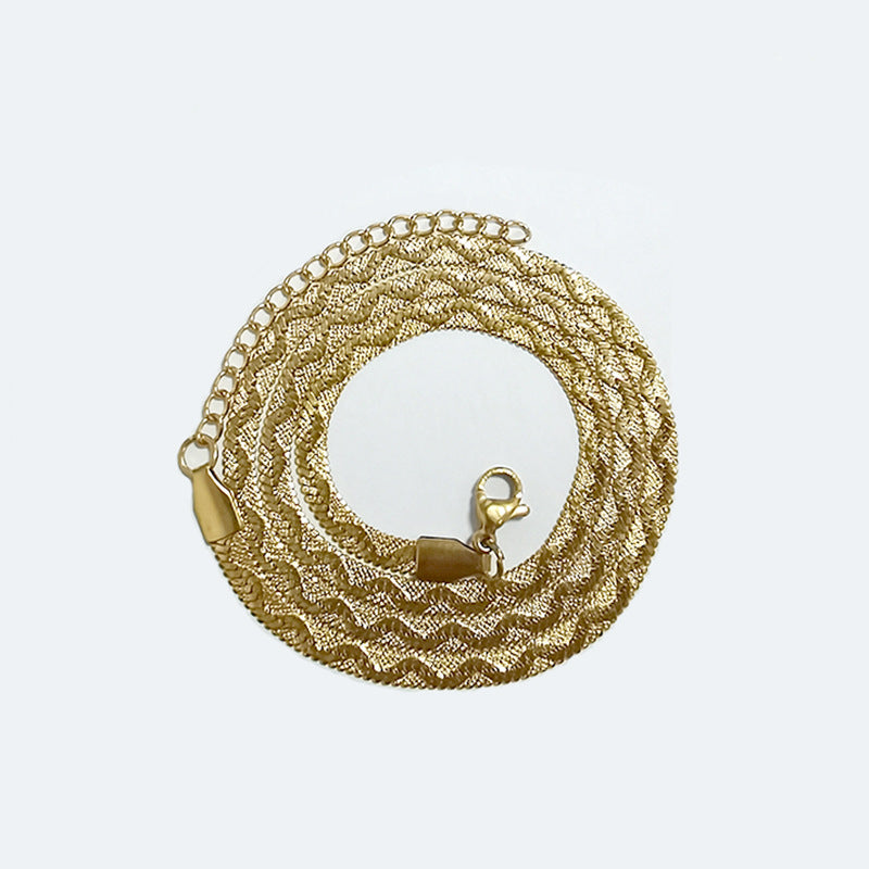 Hot Fashion Unisex Snake Chain Women Necklace Choker Stainless Steel Herringbone Gold Color Chain Necklace for Women Jewelry