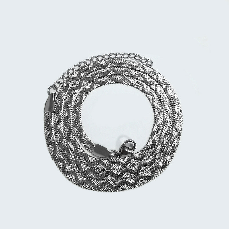 Hot Fashion Unisex Snake Chain Women Necklace Choker Stainless Steel Herringbone Gold Color Chain Necklace for Women Jewelry