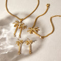 Summer Style Beach Jewelry Fashion Jewelry Set PVD 18k Gold Plated Stainless Steel Necklace for Women Fashion Necklace