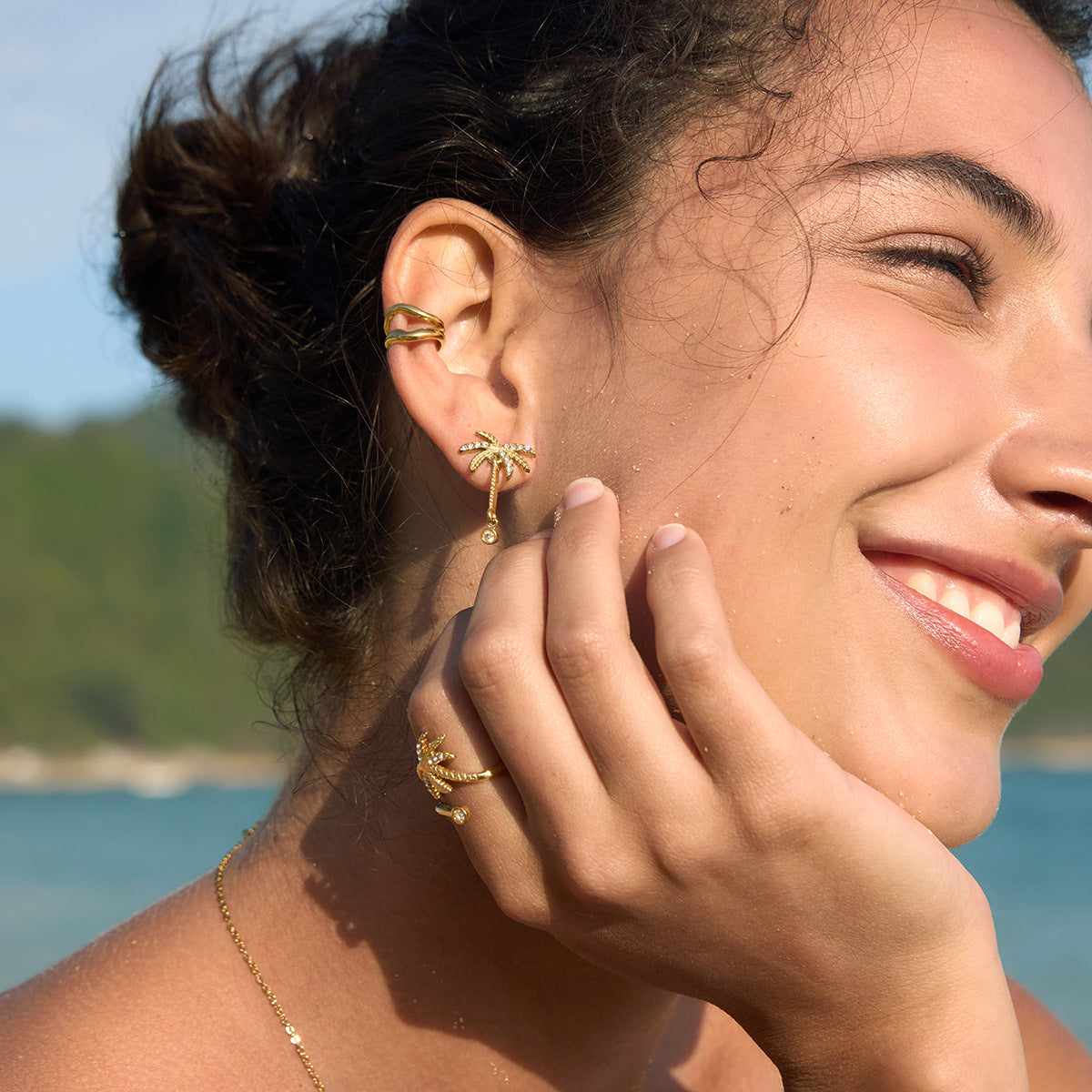 Summer Style Beach Jewelry Fashion Jewelry Set PVD 18k Gold Plated Stainless Steel Necklace for Women Fashion Necklace