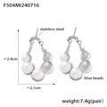 Fashion  Temperament Design Stainless Steel Plated 18k Gold Simple All-matching Earrings Spot Female