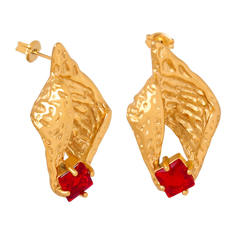 Fashion Designer Conch Stainless Steel  Earrings 18K Gold Plated  5A CZ Elegant Light Luxury Jewelry for Daily Wear