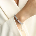 Hip Hop Style Necklace Jewelry Bracelet Set Women's Stainless Steel Necklaces