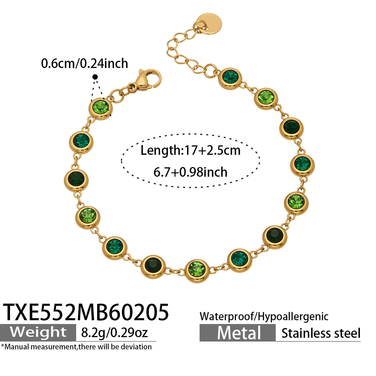Fashion Luxury Splicing Stainless Steel Unisex Business Gift Bracelet Necklace Exquisite Fashion Elegant Color Tassel Set